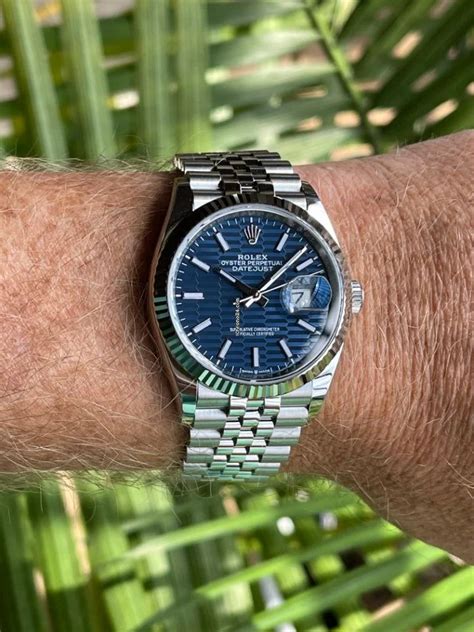 rolex datejust 36mm acciaio|rolex datejust 36mm on wrist.